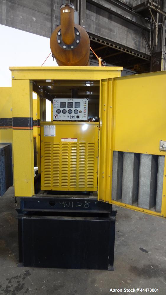 Used Caterpillar / Olympian 200 kW Standby Diesel Generator Set, CAT model 3208 engine rated 299 hp @ 1800 rpm, serial #5YF03072. 3/60/277/480V. 350 Amp main-line circuit breaker. Weather enclosure. ...
