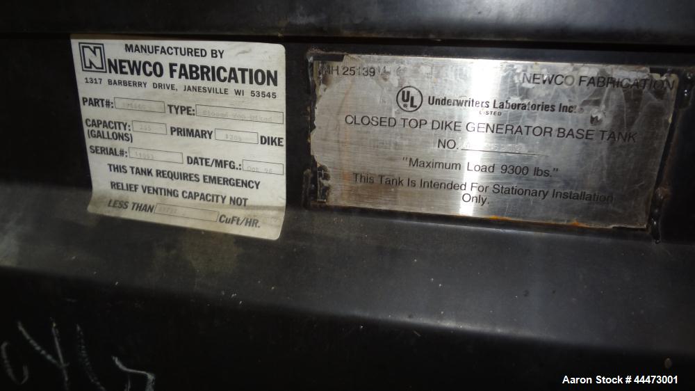 Used Caterpillar / Olympian 200 kW Standby Diesel Generator Set, CAT model 3208 engine rated 299 hp @ 1800 rpm, serial #5YF03072. 3/60/277/480V. 350 Amp main-line circuit breaker. Weather enclosure. ...