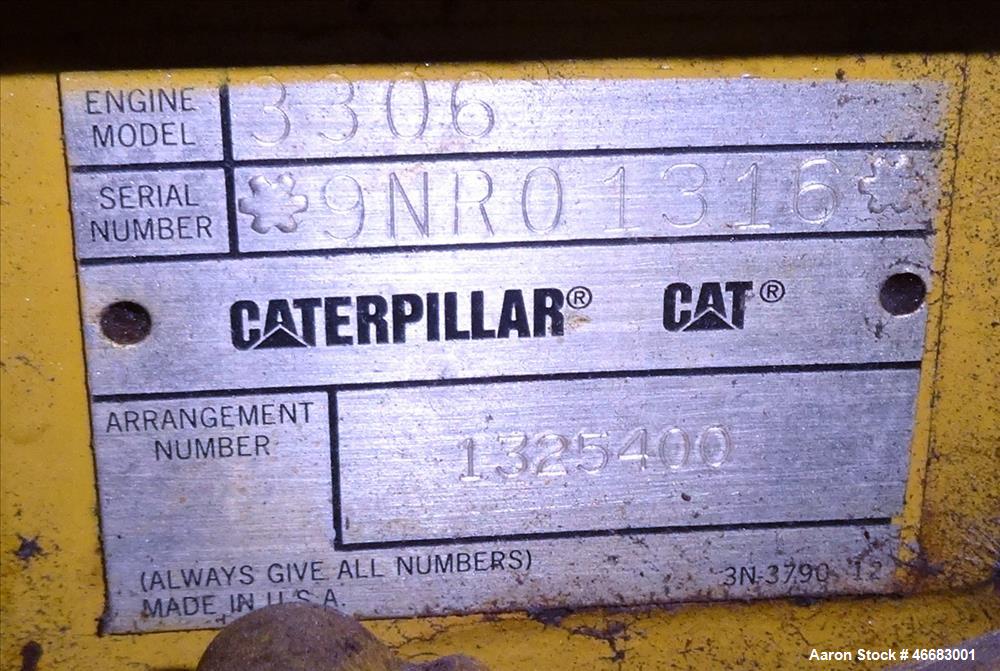 Used Caterpillar 230 kW diesel generator. CAT 3306 engine SN-9NR01316