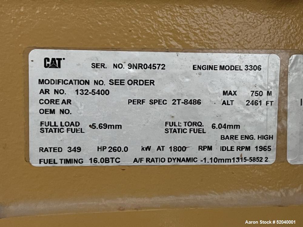 CATERPILLAR 3306 Diesel Generator Set 230kW