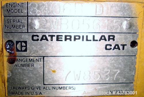 Used Caterpillar 350 kW standby diesel generator set. CAT 3406B engine rated 534 HP @ 1800 RPM SN-2WB05615. 3/60/277/480V currently set up for 208V, 12 lead reconnectable. Generator model SR4 SN-2WD0...