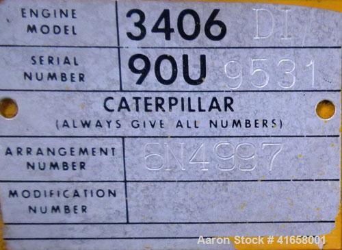 Used CAT 210kW Diesel Generator Set. Caterpillar 3406 engine S/N 90U9531. CAT model SR-4 gen end, 3/60/277/480V, S/N 47BH3988, arrangement # 6N4997. Main-line circuit breaker, battery charger, block ...