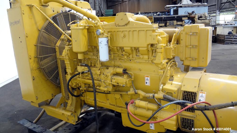 Used Caterpillar 400 kW standby diesel generator set, SN-9DR04152. CAT model 3406 engine rated 587 HP @ 1800 RPM, SN-4ZR07585. 3/60/277-480V with PMG permanent magnet generator, 12 lead reconnectable...