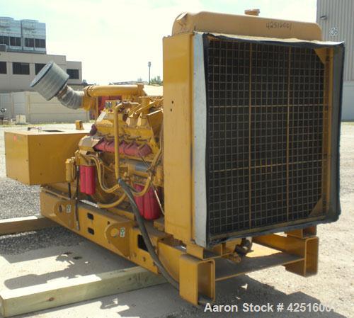 Used CAT 500 kW continuous diesel generator set. Caterpillar model 3412 engine, serial #81Z25339, rated 823 hp @ 1800 rpm. 3/60/277/480 volt, Kato generator model A270920001, serial #14197. Self stan...