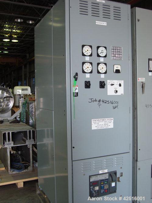 Used CAT 500 kW continuous diesel generator set. Caterpillar model 3412 engine, serial #81Z25339, rated 823 hp @ 1800 rpm. 3/60/277/480 volt, Kato generator model A270920001, serial #14197. Self stan...