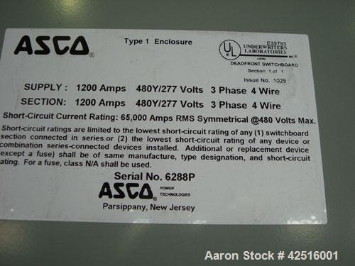 Used CAT 500 kW continuous diesel generator set. Caterpillar model 3412 engine, serial #81Z25339, rated 823 hp @ 1800 rpm. 3/60/277/480 volt, Kato generator model A270920001, serial #14197. Self stan...