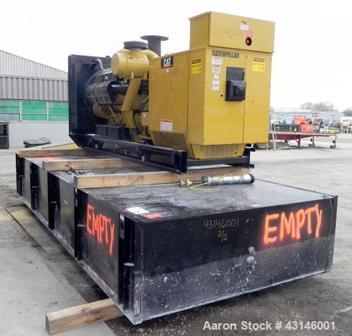 Used Cat 750kW Standby Diesel Generator Set. Cat model 3412 engine rated 1109 hp at 1800 rpm, serial #1EZ06388. 3/60/480V 12 wire. EMCP II+ digital control. UL 2200 listed package. 1600 Amp main-line...