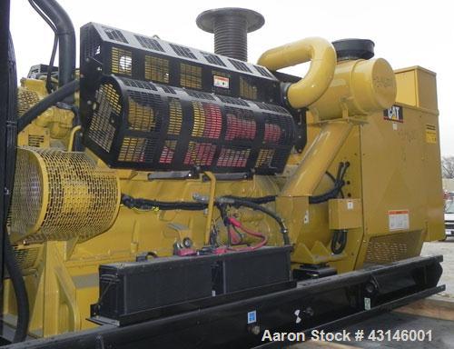 Used Cat 750kW Standby Diesel Generator Set. Cat model 3412 engine rated 1109 hp at 1800 rpm, serial #1EZ06388. 3/60/480V 12 wire. EMCP II+ digital control. UL 2200 listed package. 1600 Amp main-line...