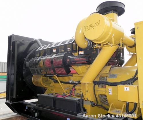 Used Cat 750kW Standby Diesel Generator Set. Cat model 3412 engine rated 1109 hp at 1800 rpm, serial #1EZ06388. 3/60/480V 12 wire. EMCP II+ digital control. UL 2200 listed package. 1600 Amp main-line...