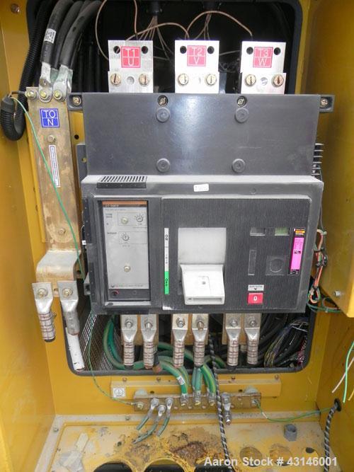 Used Cat 750kW Standby Diesel Generator Set. Cat model 3412 engine rated 1109 hp at 1800 rpm, serial #1EZ06388. 3/60/480V 12 wire. EMCP II+ digital control. UL 2200 listed package. 1600 Amp main-line...