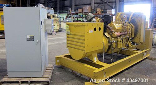 Used CAT 500 kW Standby Diesel Generator Set. Caterpillar 3412 engine rated 749 HP @ 1800 RPM, SN-81Z20462. 3/60/480V. Coolant heater. Pryco day tank. Muffler (ships loose). 574 Hours. Year 1997. CAT...