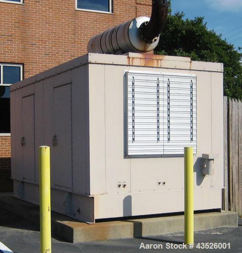 Used Caterpillar 600 kW Standby Diesel Generator Set. CAT 3412 engine rated 896 hp @ 1800 rpm, serial # 81Z21452. 3/60/208/277/480V 12 lead re-connectable. EMCP II digital control panel. 1000 gallon ...