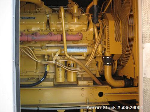 Used Caterpillar 600 kW Standby Diesel Generator Set. CAT 3412 engine rated 896 hp @ 1800 rpm, serial # 81Z21452. 3/60/208/277/480V 12 lead re-connectable. EMCP II digital control panel. 1000 gallon ...