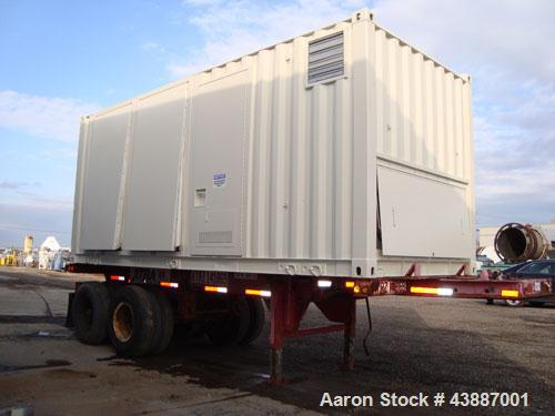 Used Caterpillar 800kW Standby (725kW prime) Portable Diesel Generator Set. CAT 3412 engine rated 1071 HP at 1800 RPM, SN-2WJ01039. 3/60/480V. EMCP II digital control panel. 1200 Amp mainline circuit...
