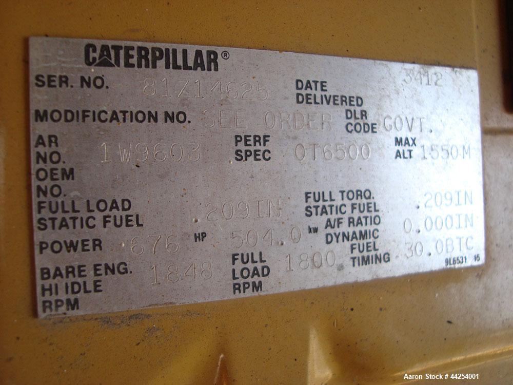 Used Caterpillar 455kW Prime Rated Diesel Generator Set, Model SR-4 Generator