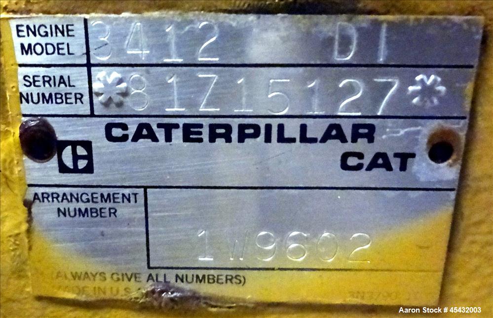 Used Caterpillar 500 kW Standby Generator Set, CAT Model 3412