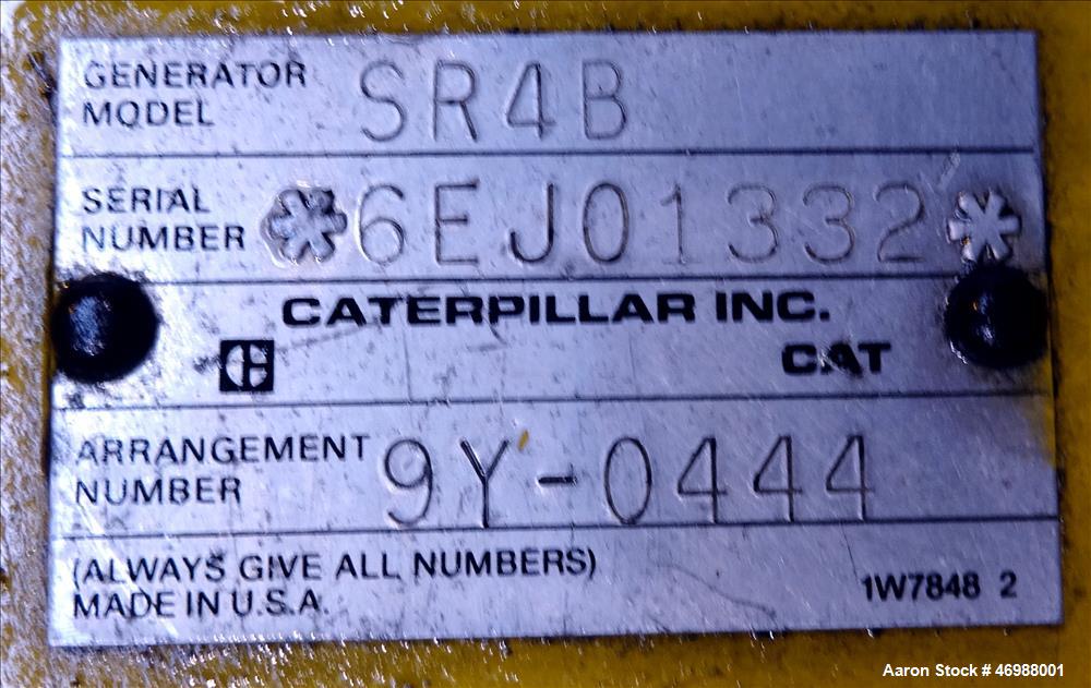Used Caterpillar 750 kW diesel generator set. CAT 3412 engine.