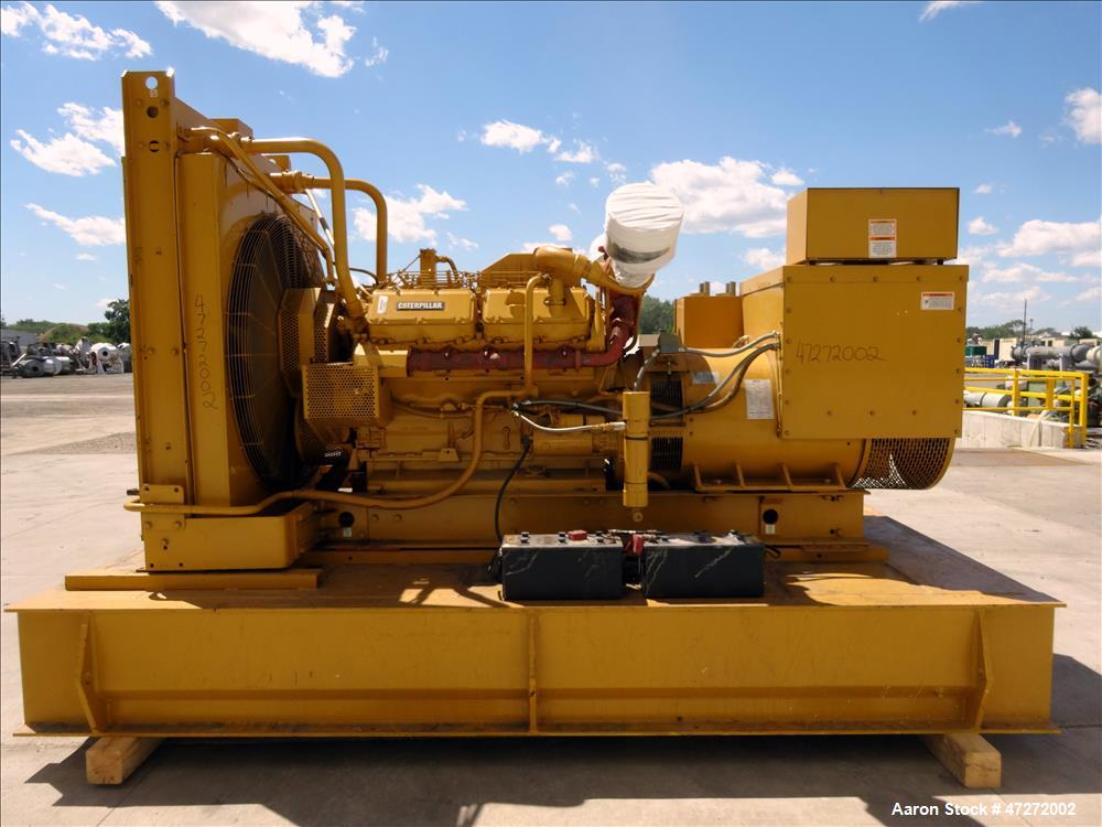 Used Caterpillar 600 kW standby diesel generator. CAT 3412 engine