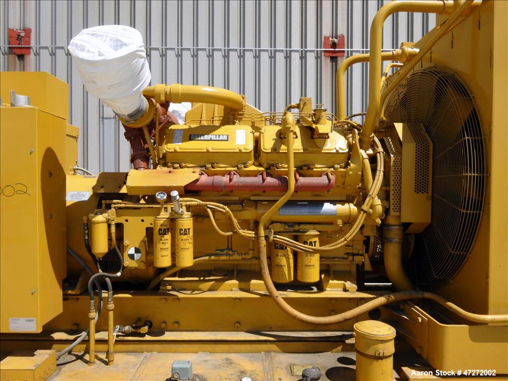 Used Caterpillar 600 kW standby diesel generator. CAT 3412 engine