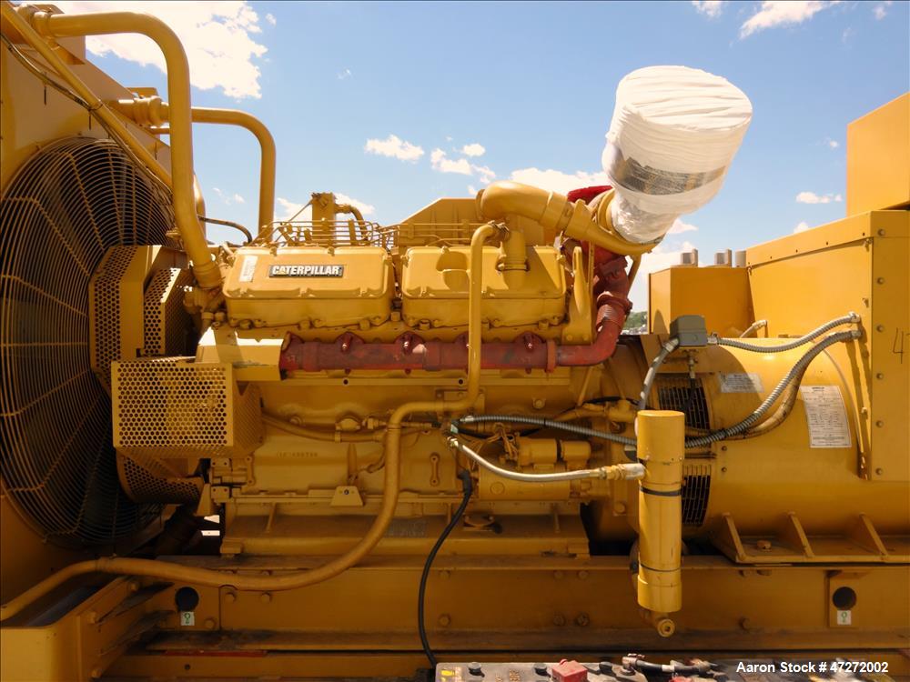 Used Caterpillar 600 kW standby diesel generator. CAT 3412 engine