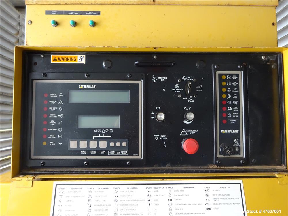 Used Caterpillar 700 kW diesel generator. CAT 3412 engine SN-2WJ00992.