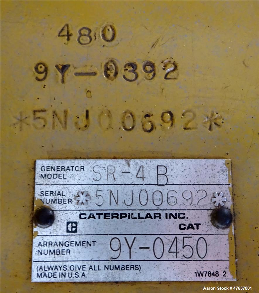 Used-Caterpillar 700 kW diesel generator. CAT 3412 engine SN-2WJ00992.