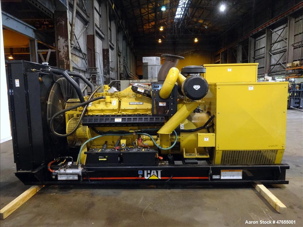 Used- CAT 500 kW diesel generator. Caterpillar 3412 engine.