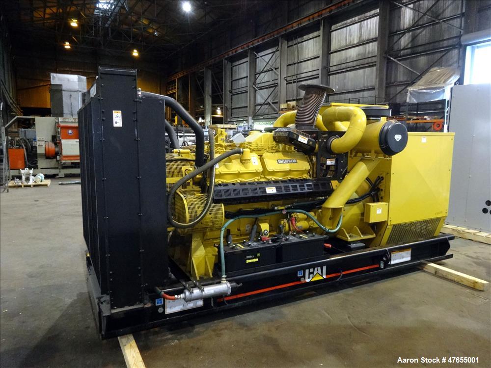 Used- CAT 500 kW diesel generator. Caterpillar 3412 engine.