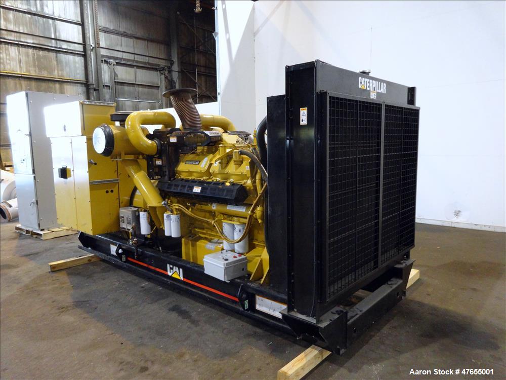 Used- CAT 500 kW diesel generator. Caterpillar 3412 engine.