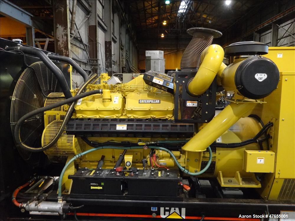 Used- CAT 500 kW diesel generator. Caterpillar 3412 engine.