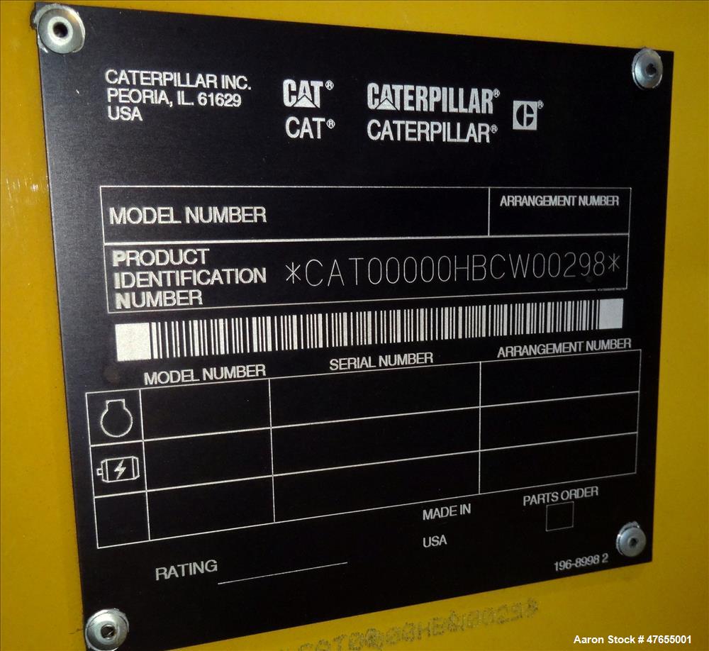 Used- CAT 500 kW diesel generator. Caterpillar 3412 engine.