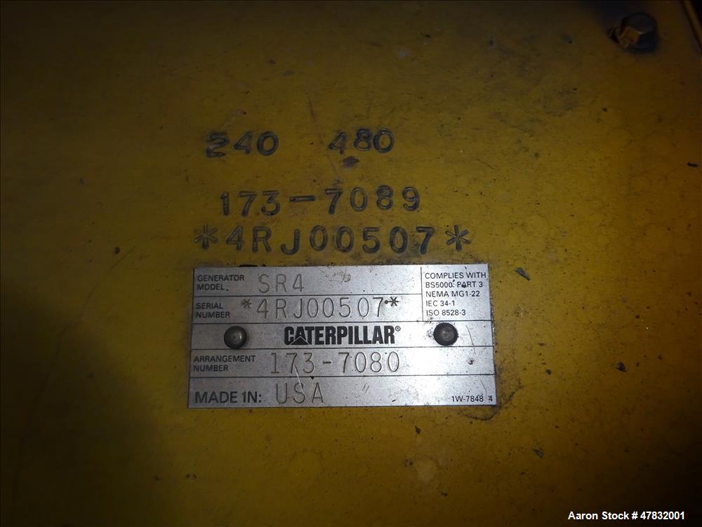 Used CAT 500 kW diesel generator set. Caterpillar 3412 engine
