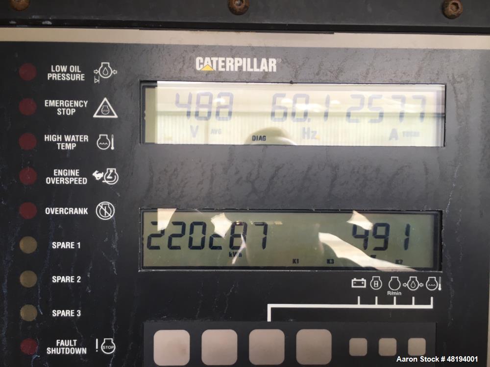 Used Caterpillar 800 kW standby diesel generator set. CAT 3412 engine