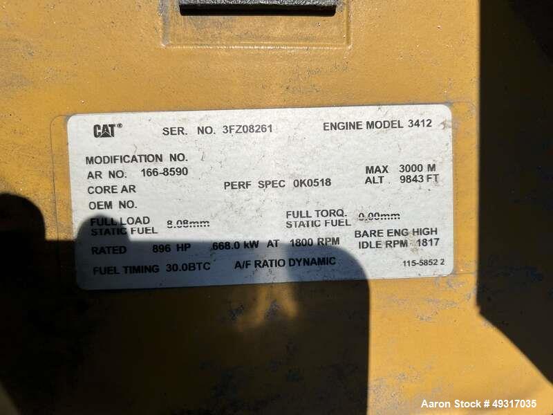 Unused- Caterpillar 600 kW Standby (545 kW prime) Diesel Generator Set
