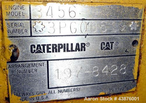 Used Caterpillar 455 kW Prime Rated Diesel Generator Set, portable trailer. CAT unit serial #CER00613. Caterpillar 3456 engine rated 691 HP at 1800 RPM, emissions EPA Tier 1 certified, SN-3PG00619. 3...