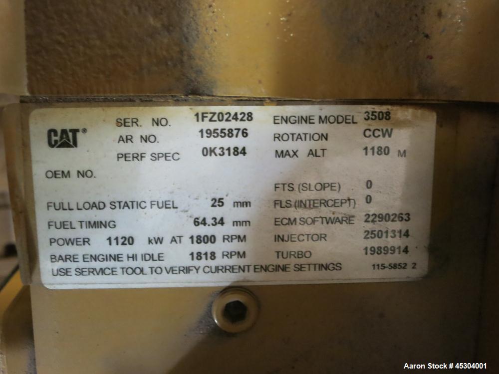 Used Caterpillar 1000 kW diesel generator. CAT 3508B engine.