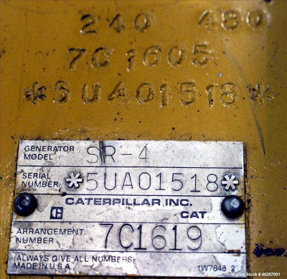 Used Caterpillar 750 kW Standby Diesel Generator Set.