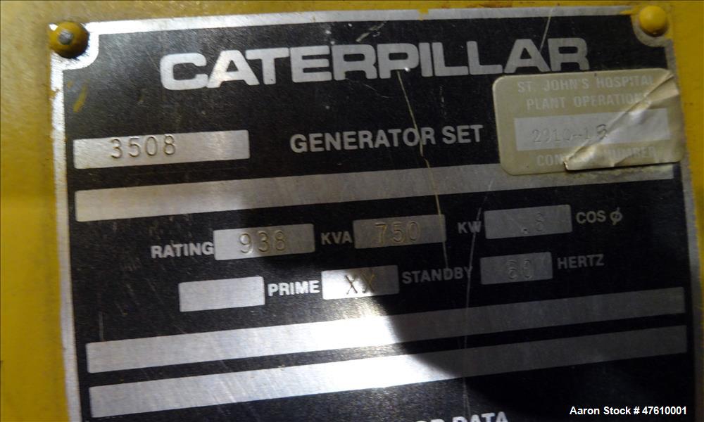 Used Caterpillar 750 kW  diesel generator set. CAT 3508 engine.