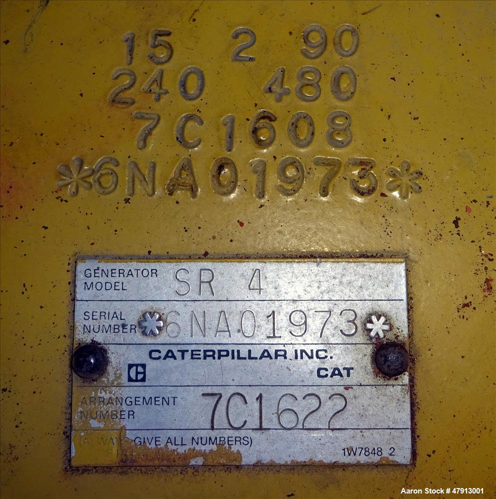 Used Caterpillar 1000 kW diesel generator set. CAT 3508 engine