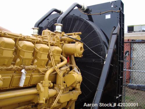 Used Caterpillar 1250 kW Diesel Generator Set. CAT model 3512DITA diesel engine rated 1818 HP @ 1800 RPM SN-1KZ01076, arrangement 1979048.Unit SN-CMJ00586. CAT model SR4 generator end serial 2FN01834...