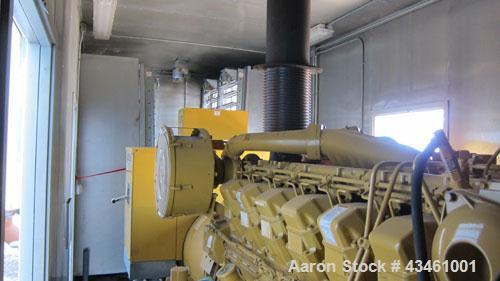 Used Caterpillar 1250 kW Standby Diesel Generator Set. CAT 3512 engine rated 1818 HP at 1800 RPM, SN-1KZ00480. Package SN-CAT00000CMJ00227. SR4B 3/60/480V, SN-2FNO1525, 12 wire reconnectable with PMG...