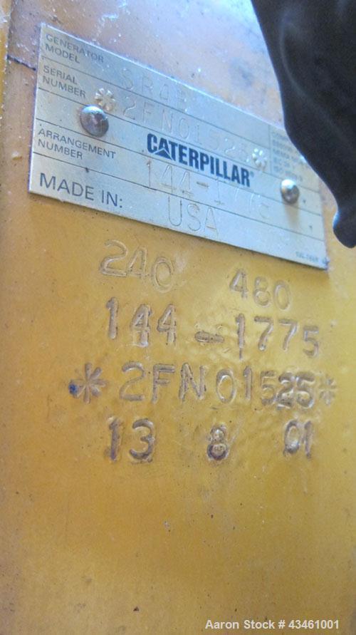 Used Caterpillar 1250 kW Standby Diesel Generator Set. CAT 3512 engine rated 1818 HP at 1800 RPM, SN-1KZ00480. Package SN-CAT00000CMJ00227. SR4B 3/60/480V, SN-2FNO1525, 12 wire reconnectable with PMG...