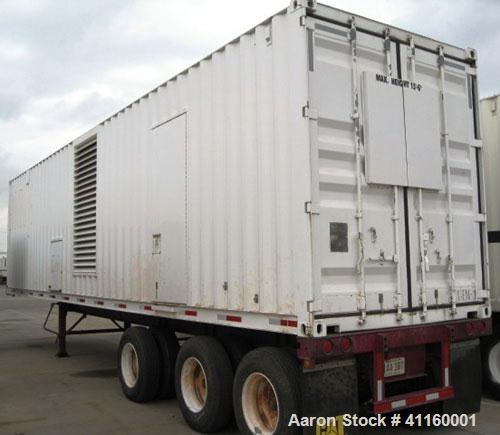 Used Cat 1750 kW Power Module (1600 kW prime). Caterpillar model 3516 DITA diesel engine, arrangement #1077350, radiator cooled, 24 volt electric starter, 24 volt alternator, dry type air cleaner, 23...