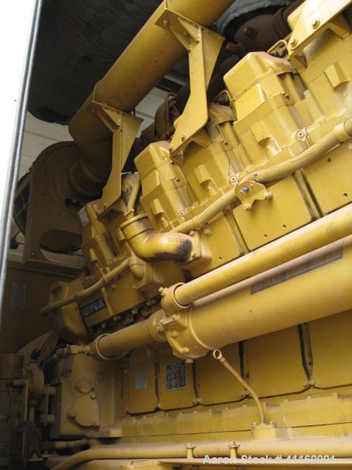 Used Cat 1750 kW Power Module (1600 kW prime). Caterpillar model 3516 DITA diesel engine, arrangement #1077350, radiator cooled, 24 volt electric starter, 24 volt alternator, dry type air cleaner, 23...