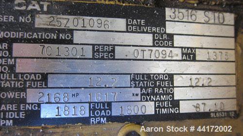 Used Caterpillar 1500 kW Standby Diesel Generator Set, Generator Model SR-4