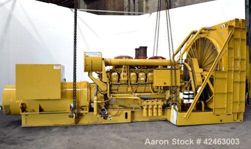 Used Caterpillar 2000 kW Standby /1825 kW Prime Diesel Generator Set. CAT 3516 engine rated 2876 HP at 1800 RPM, SN-6HN01417. SR-4B HV. 3/60/13800V. Reconnectable to 12470V or 13200V. EMCP II control...
