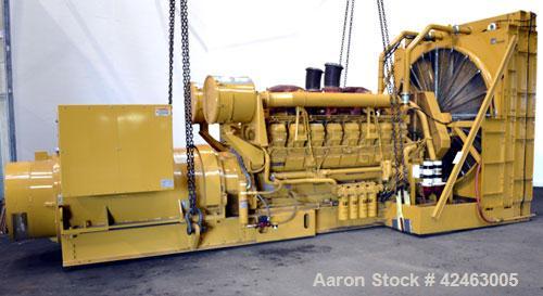 Used CAT 13800V 2000 kW Standby /1825 kW Prime Diesel Generator Set. Caterpillar 3516 engine rated 2876 HP at 1800 RPM, SN-6HN01569. SR-4B HV 3/60/13800V. Reconnectable to 12470V or 13200V. EMCP II c...