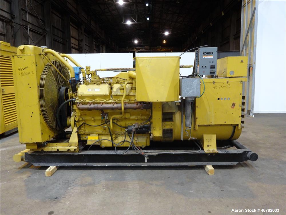 Used-Caterpillar 520 kW standby diesel generator set. CAT 3412 engine