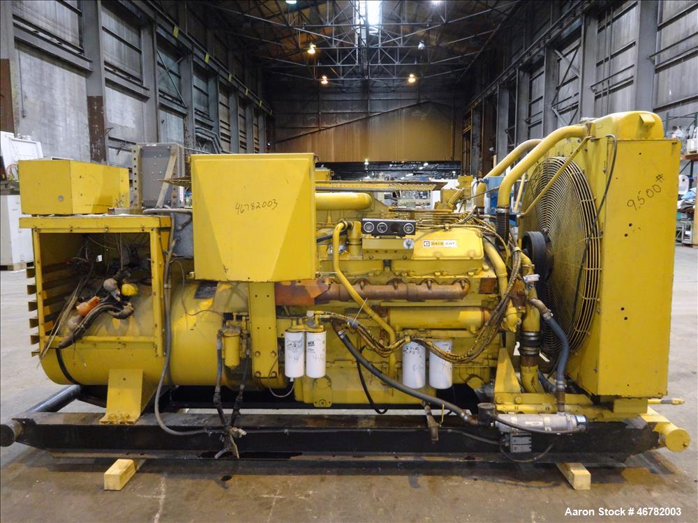 Used Caterpillar 520 kW standby diesel generator set. CAT 3412 engine