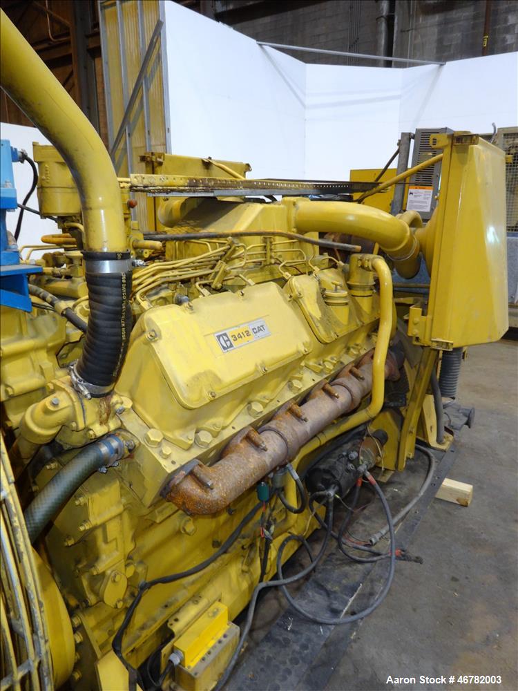 Used Caterpillar 520 kW standby diesel generator set. CAT 3412 engine